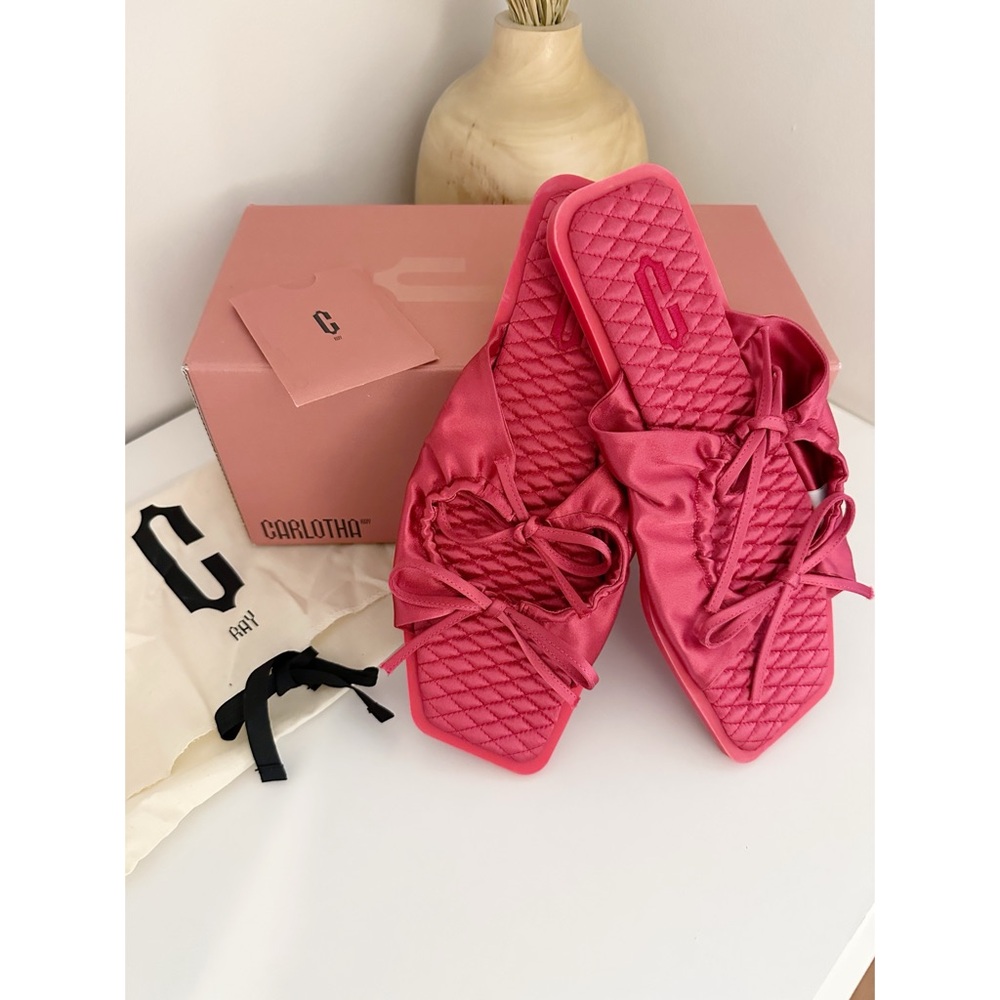 CARLOTHA RAY ~ ECO SATIN SLIPPERS in Pink